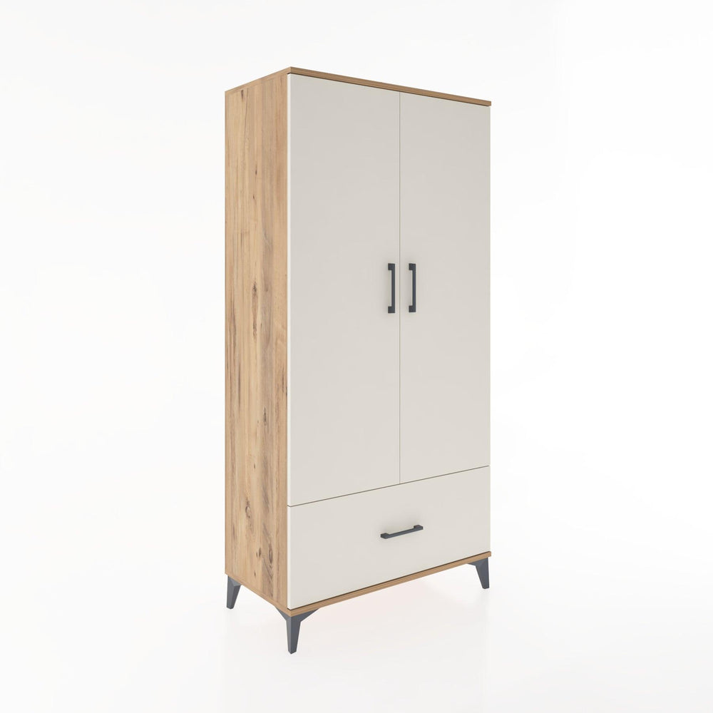 Woodntry Modüler Dolap Çam 88x44x170 cm Kapaklı ve Çekmeceli KC16-3