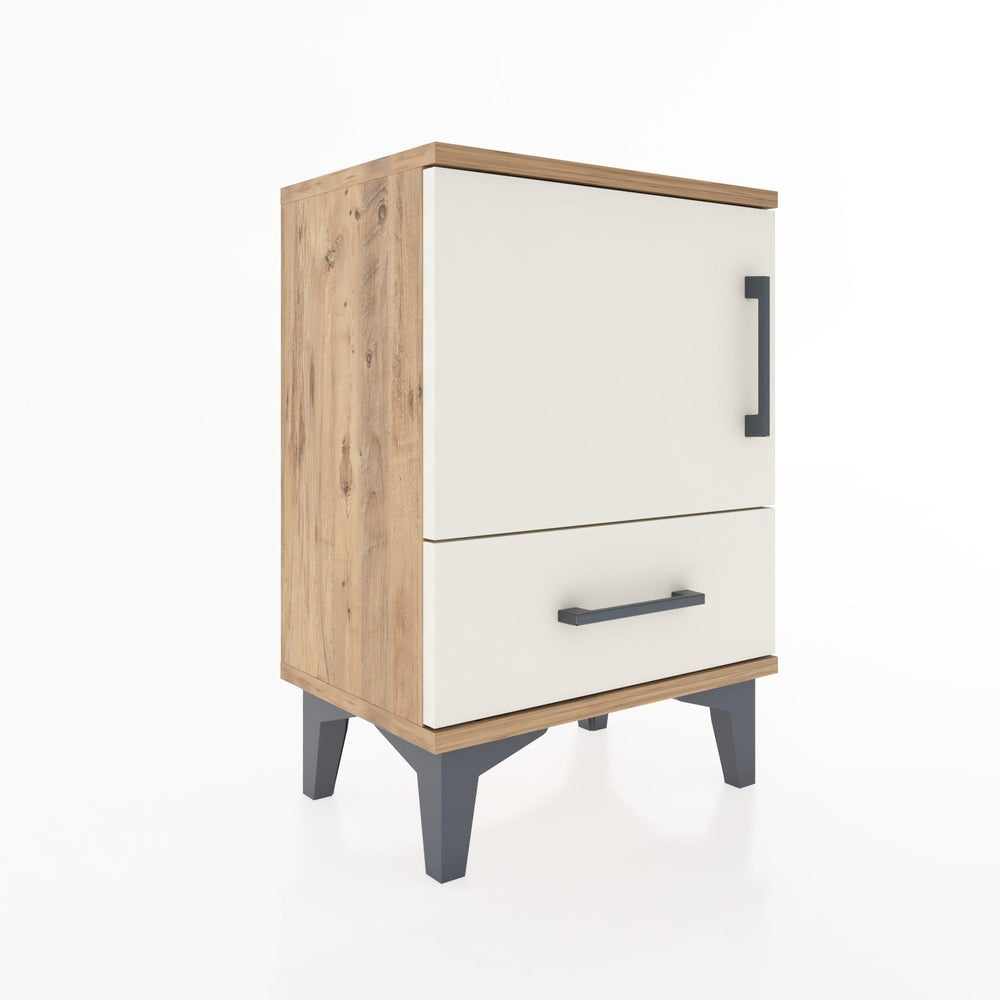 Woodntry Modüler Komodin Kapak ve Çekmeceli 44x30x52 cm Çam - Woodntry