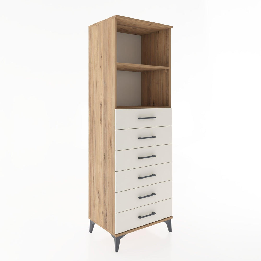 Woodntry Modular Cabinet Pine 60x44x170 cm with Drawers and Shelves CR34-3