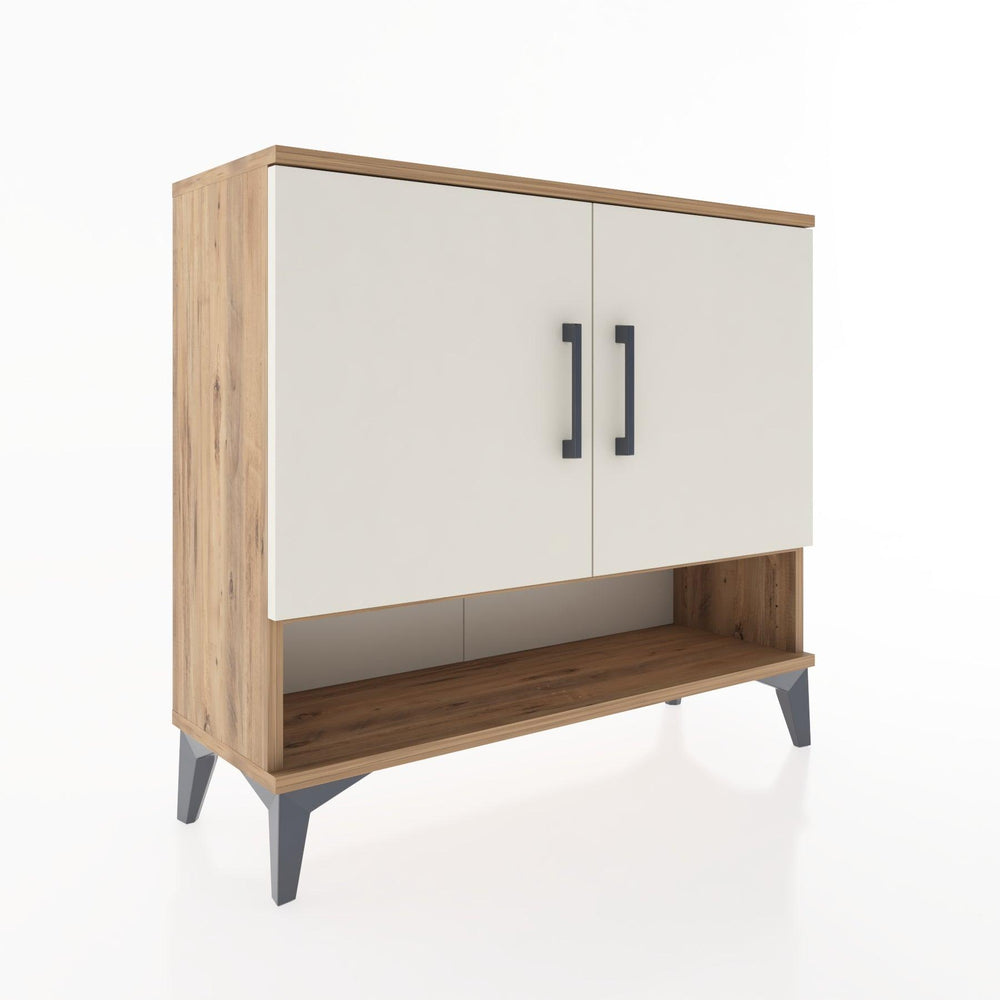 Woodntry Modüler Şifonyer İki Kapak ve Raflı V1 88x30x68 cm Çam - Woodntry