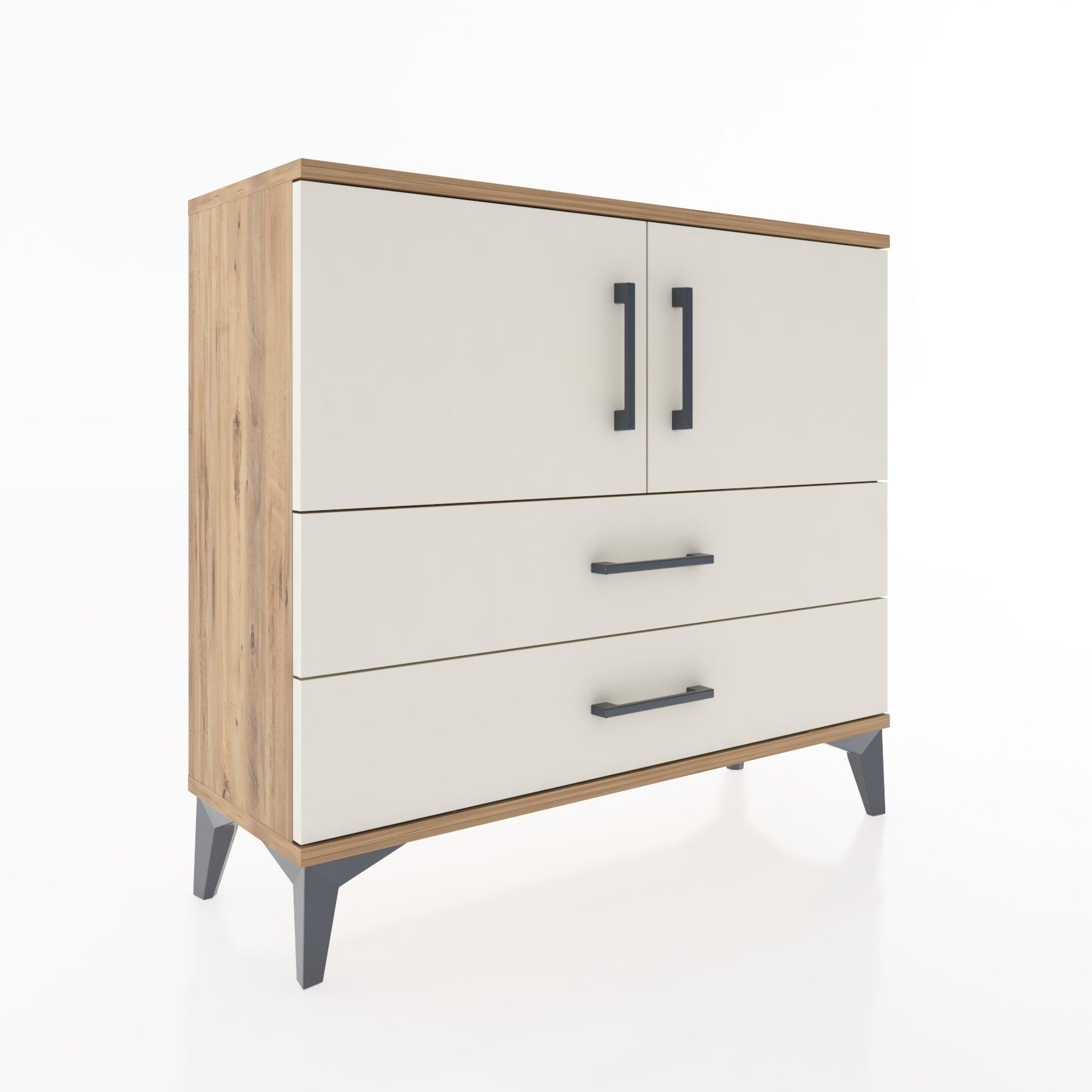 Woodntry Modüler Şifonyer Kapak ve Çekmeceli T1 88x30x94 cm Çam - Woodntry