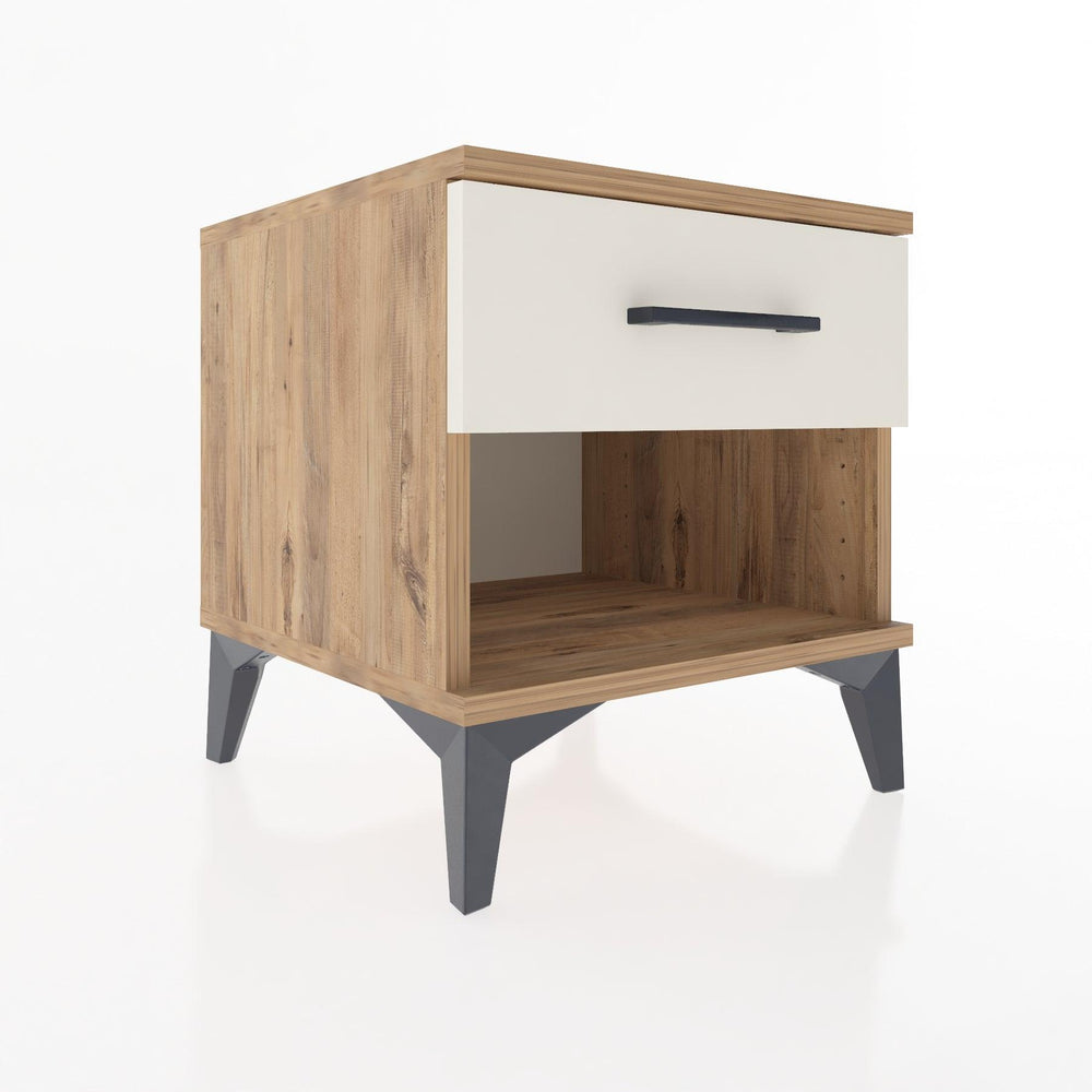Woodntry Modular Nightstand Pine 44x44x36 cm with Drawers and Shelves CR1-3