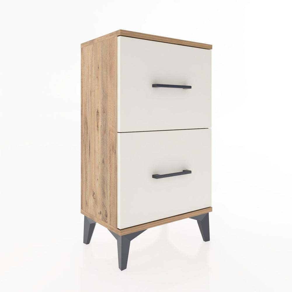 Woodntry Modüler Komodin İki Çekmeceli 44x30x68 cm Çam - Woodntry