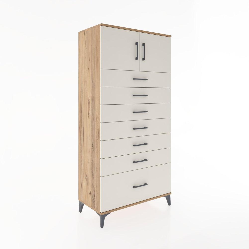 Woodntry Modular Cabinet Pine 88x44x170 cm with Doors and Drawers KC10-3