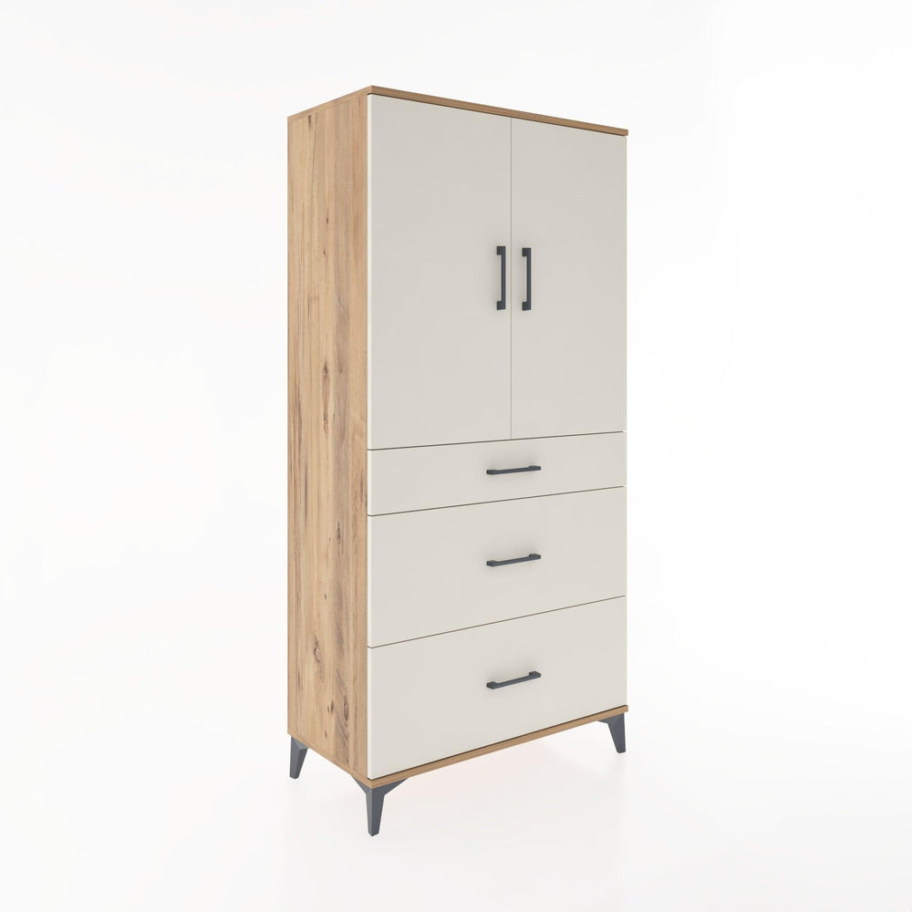 Woodntry Modular Cabinet Pine 88x44x170 cm with Doors and Drawers KC20-3