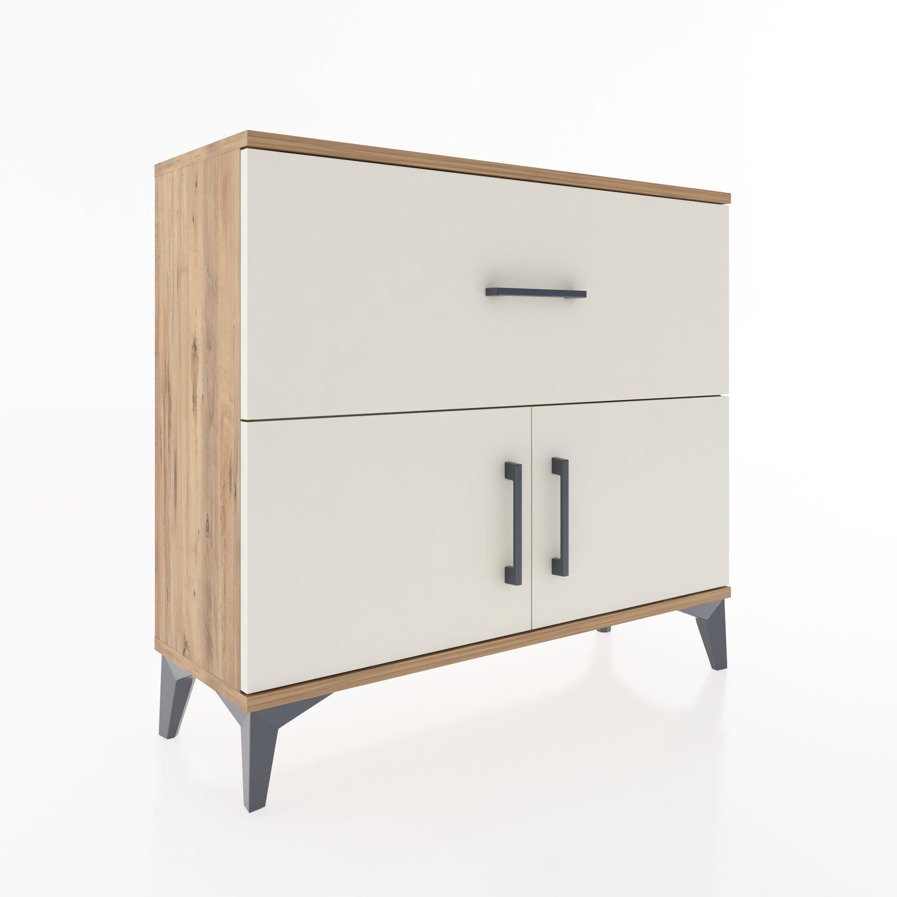 Woodntry Modüler Şifonyer Çekmece ve Kapaklı V2 88x30x68 cm Çam - Woodntry