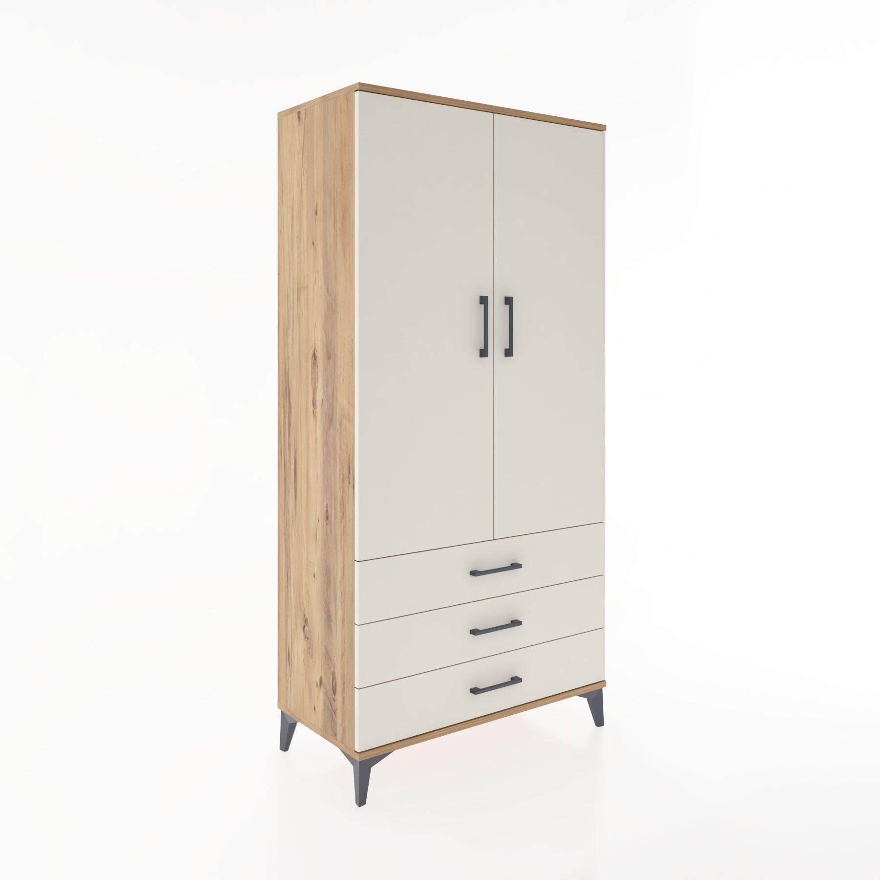 Woodntry Modular Cabinet Pine 88x44x170 cm with Doors and Drawers KC6-3