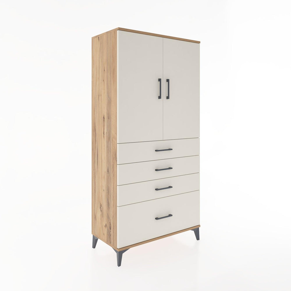Woodntry Modular Cabinet Pine 88x44x170 cm with Doors and Drawers KC13-3