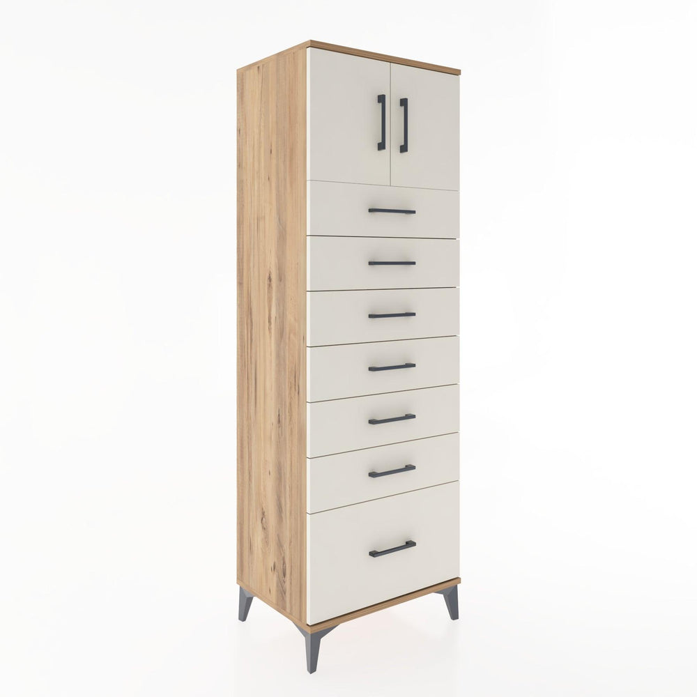 Woodntry Modular Cabinet Pine 60x44x170 cm with Doors and Drawers KC10-3