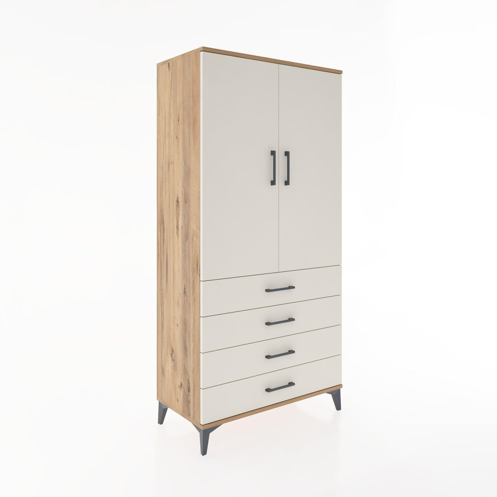 Woodntry Modular Cabinet Pine 88x44x170 cm with Doors and Drawers KC27-3