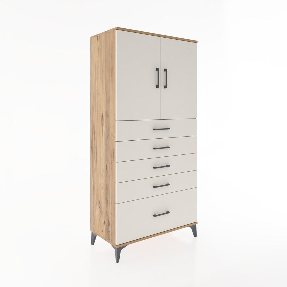 Woodntry Modular Cabinet Pine 88x44x170 cm with Doors and Drawers KC12-3