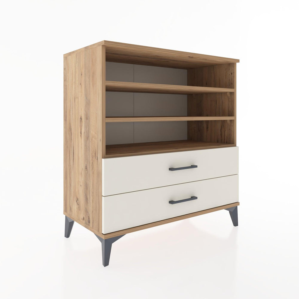 Woodntry Modüler Şifonyer Çam 88x44x84 cm Çekmeceli ve Raflı CR15-3