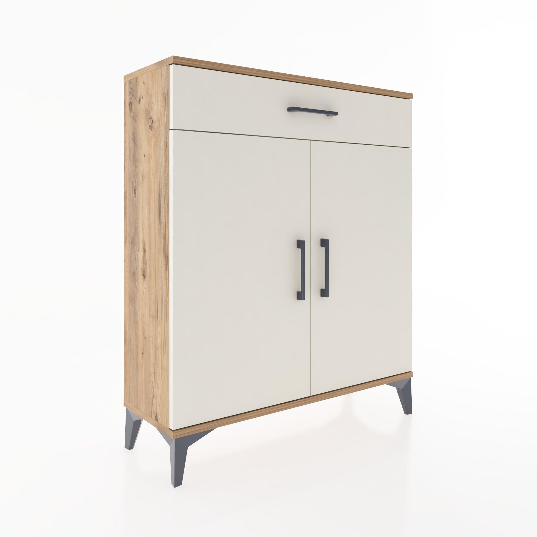 Woodntry Modüler Şifonyer Çam 88x30x94 cm Kapaklı ve Çekmeceli KC1-3