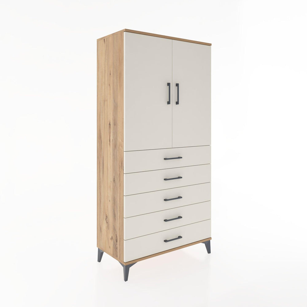 Woodntry Modular Cabinet Pine 88x44x170 cm with Doors and Drawers KC26-3