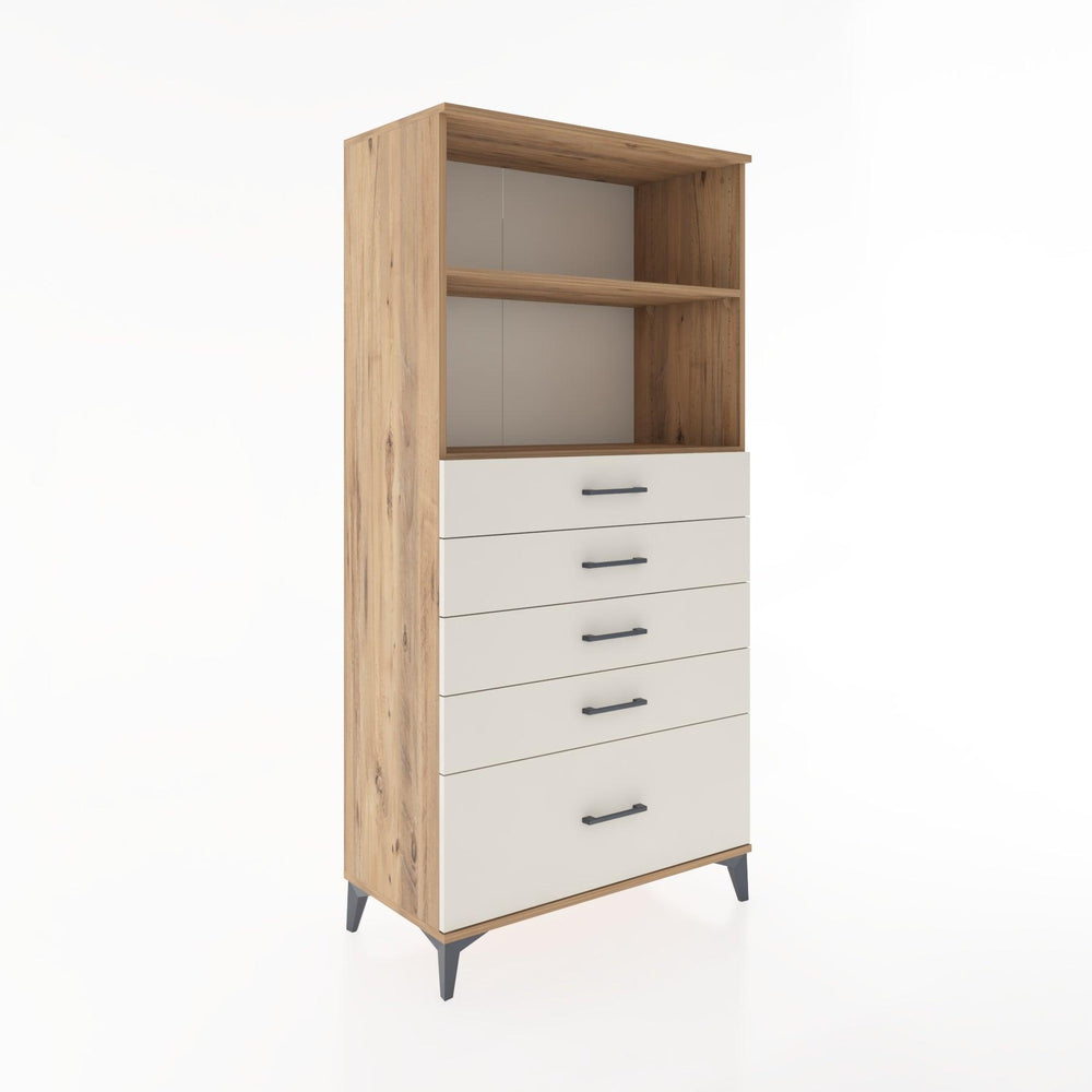 Woodntry Modular Cabinet Pine 88x44x170 cm with Drawers and Shelves CR40-3