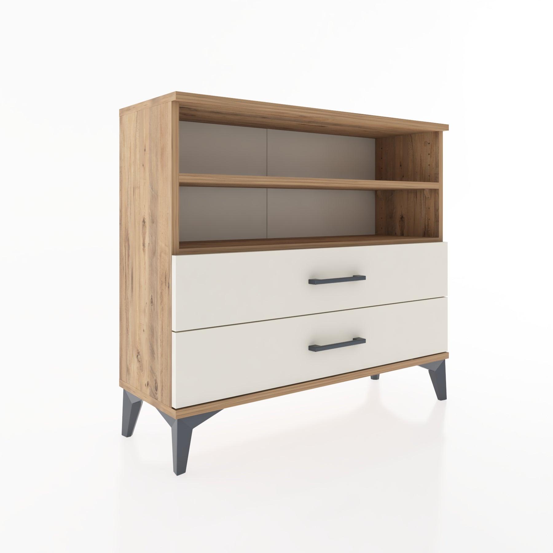 Woodntry Modüler Şifonyer İki Çekmeceli V2 88x30x68 cm Çam - Woodntry