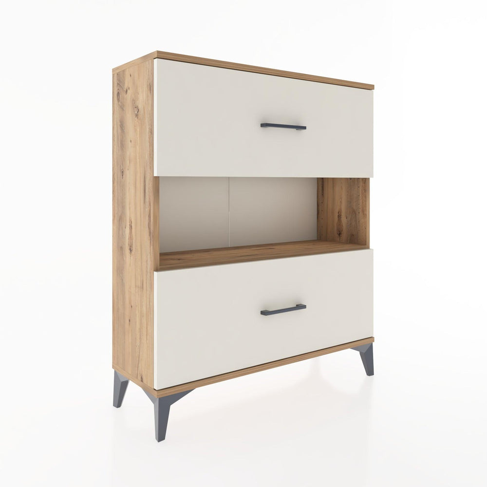 Woodntry Modüler Şifonyer Çam 88x30x94 cm Çekmeceli ve Raflı CR17-3