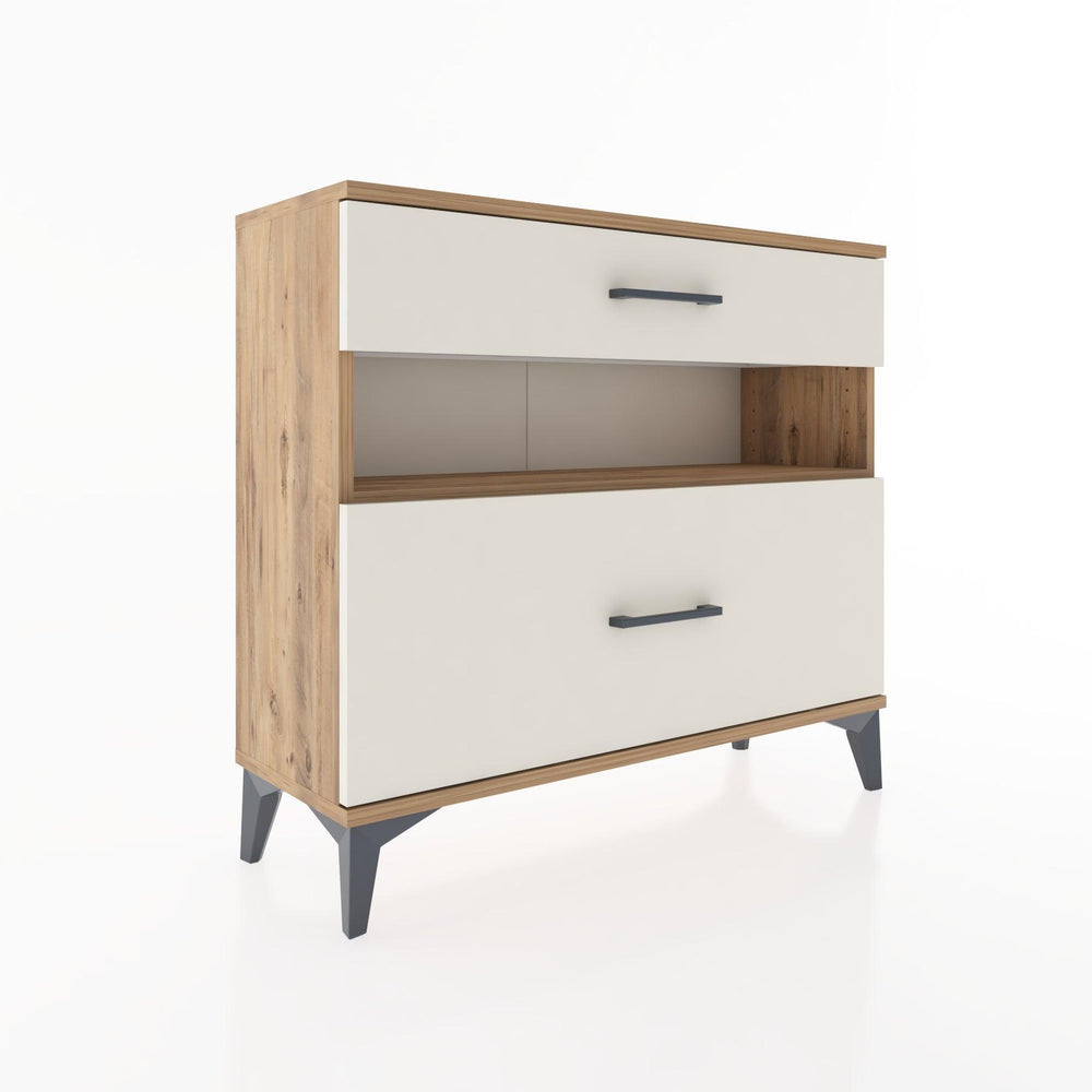 Woodntry Modüler Şifonyer İki Çekmeceli V9 88x30x68 cm Çam - Woodntry