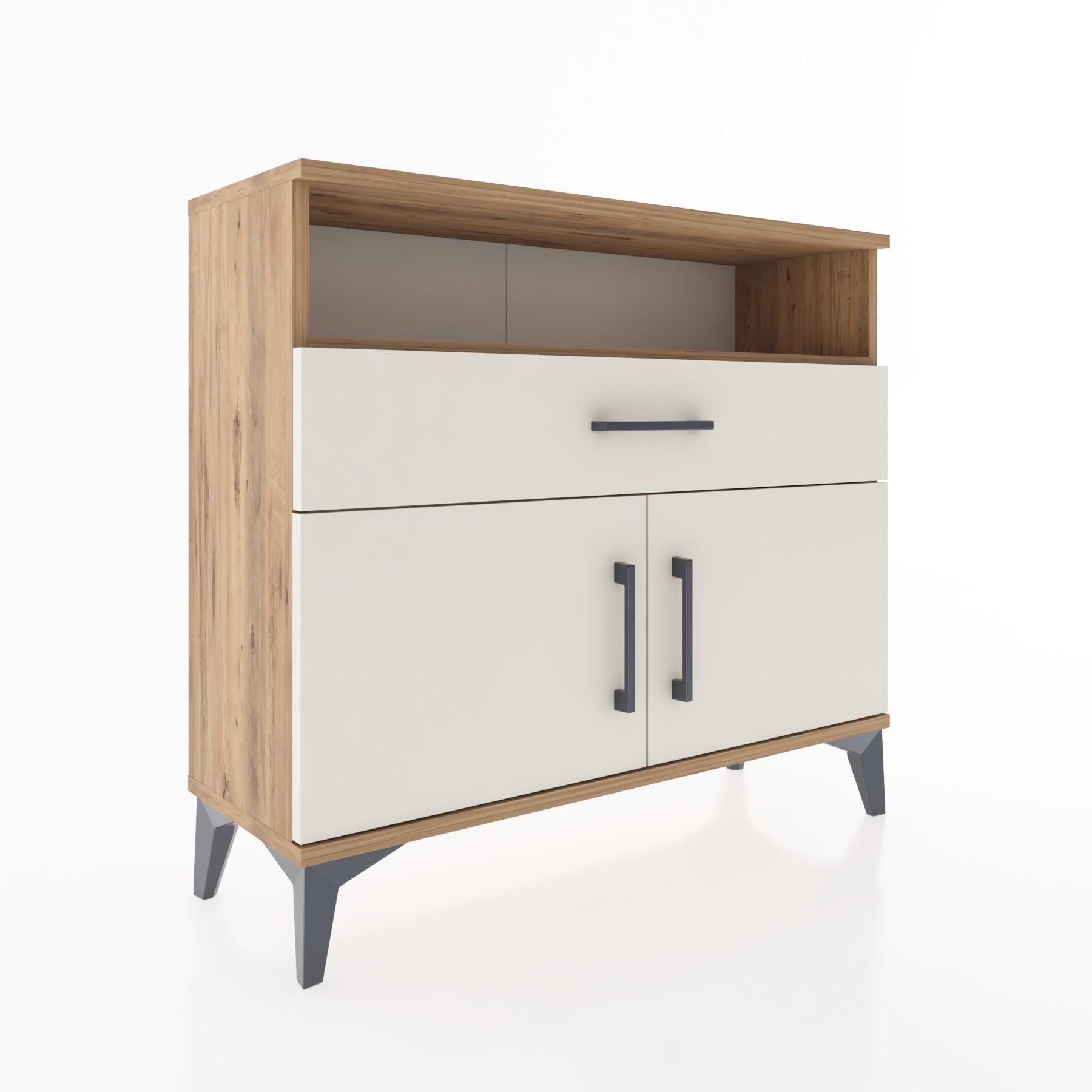 Woodntry Modüler Şifonyer Kapak Raf Çekmeceli 88x30x68 cm Çam - Woodntry