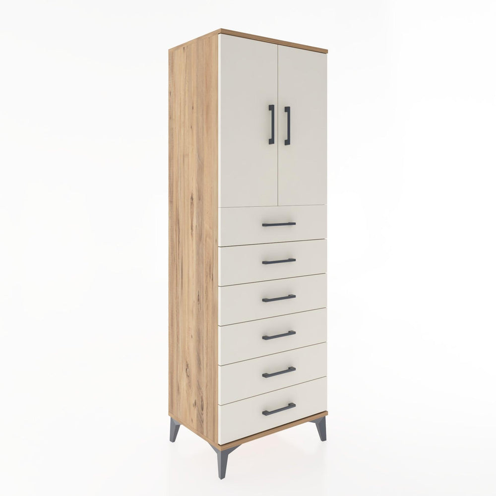Woodntry Modular Cabinet Pine 60x44x170 cm with Doors and Drawers KC3-3