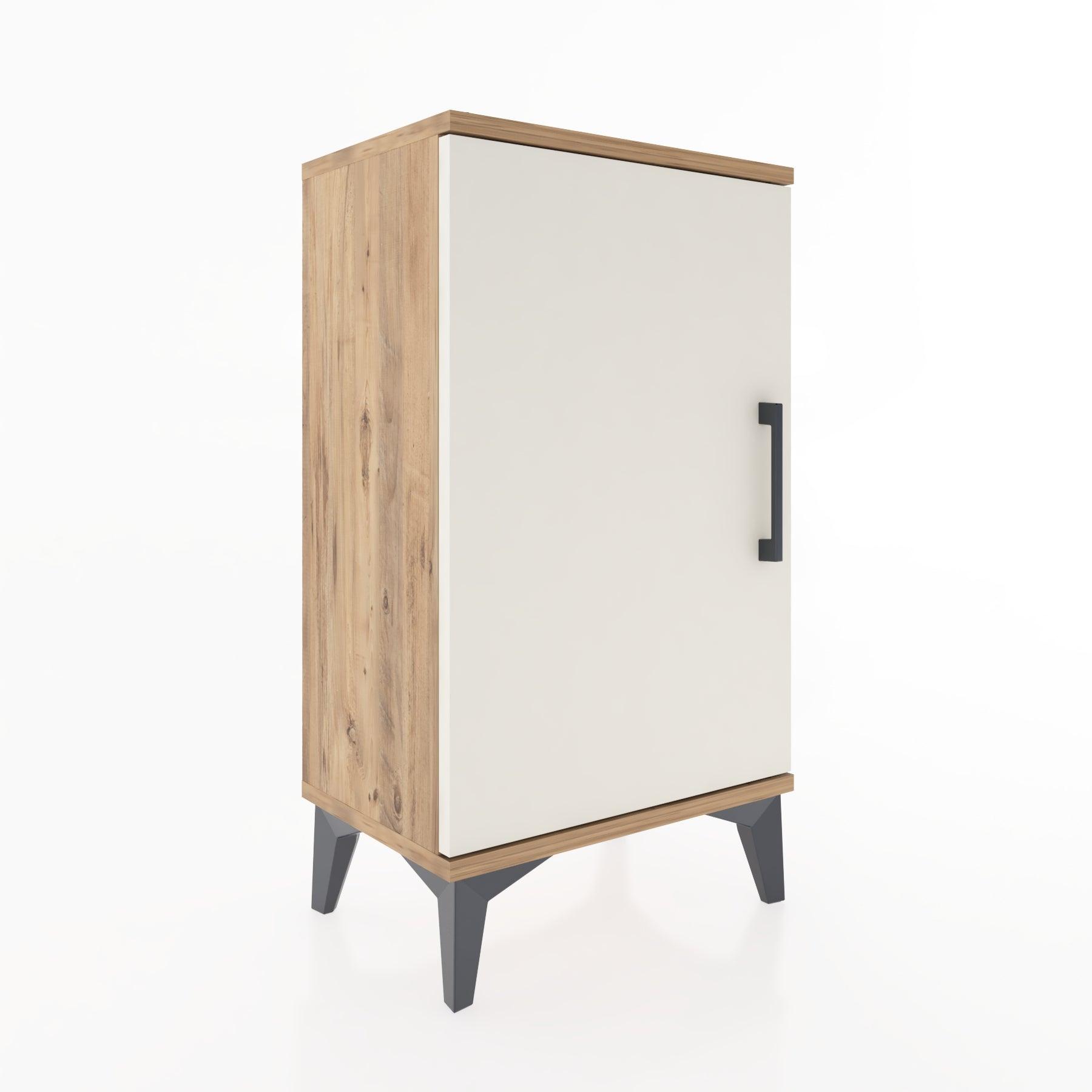 Woodntry Modüler Komodin Tek Kapaklı 44x30x68 cm Çam - Woodntry