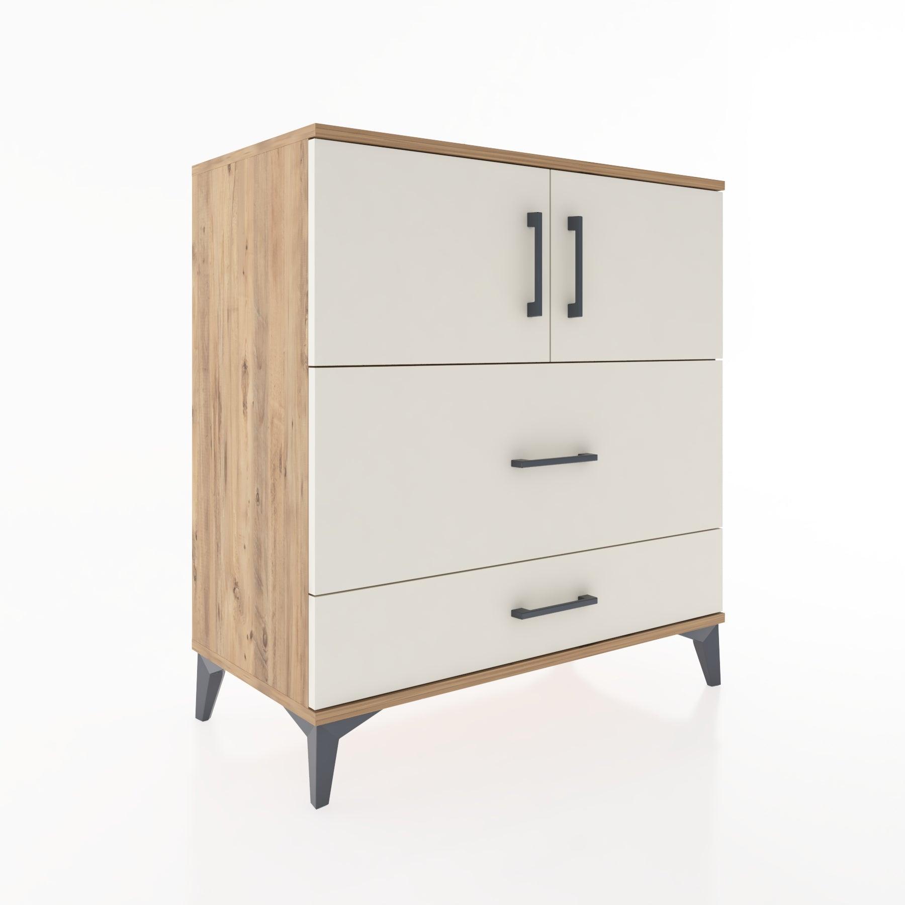 Woodntry Modular Dresser Pine 88x44x84 cm with Cover and Drawer KC114-3