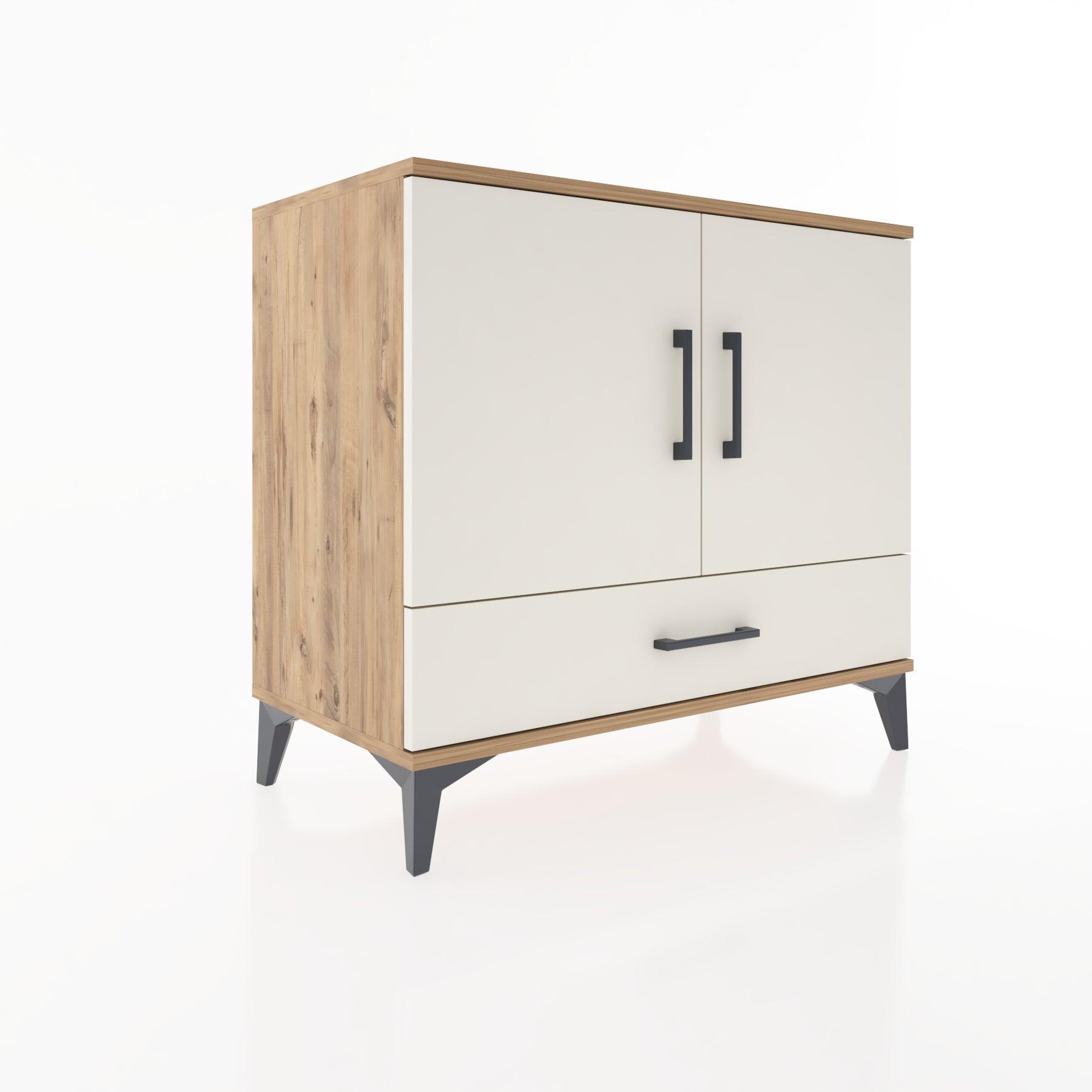 Woodntry Modüler Şifonyer Çam 88x44x68 cm Kapaklı ve Çekmeceli KC1-3