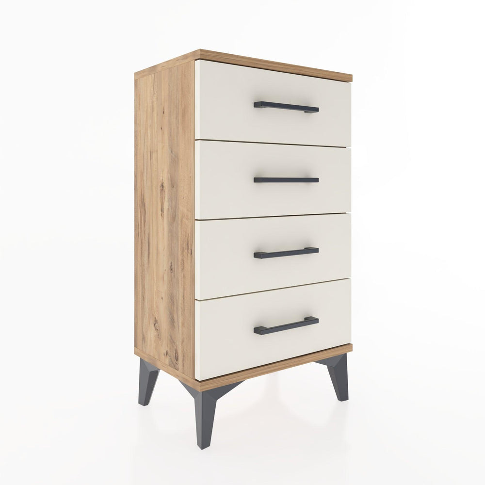 Woodntry Modüler Komodin 4 Çekmeceli 44x30x68 cm Çam - Woodntry