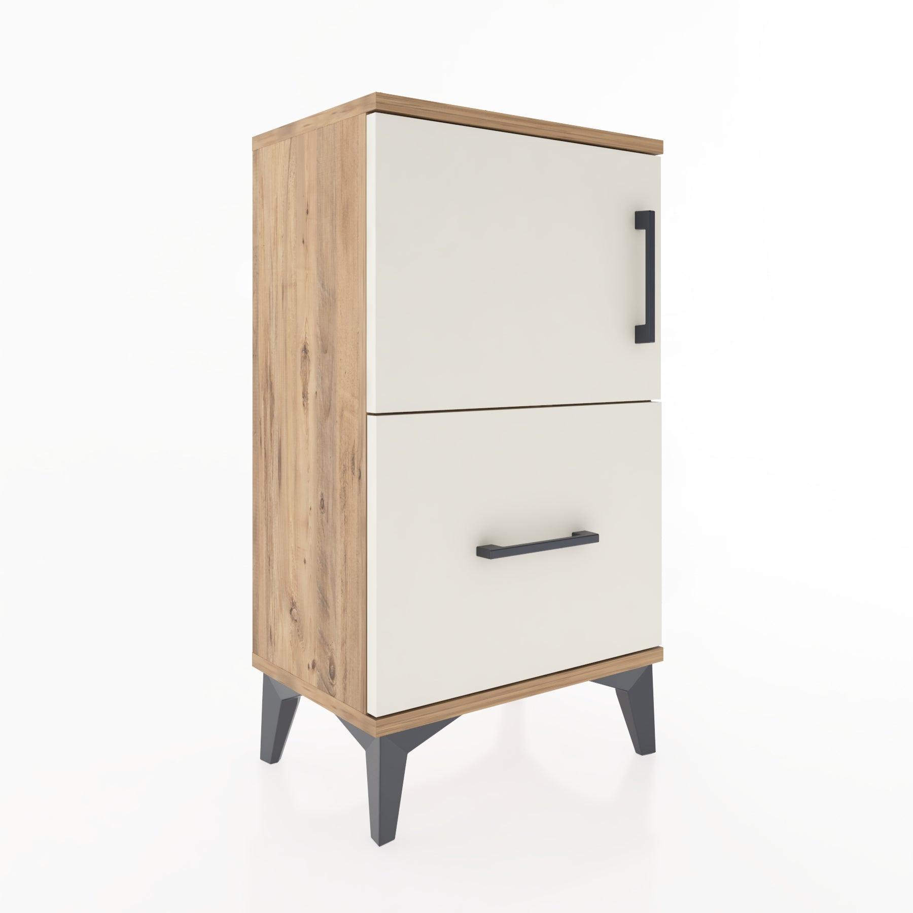 Woodntry Modüler Komodin Çekmece ve Kapaklı V2 44x30x68 cm Çam - Woodntry