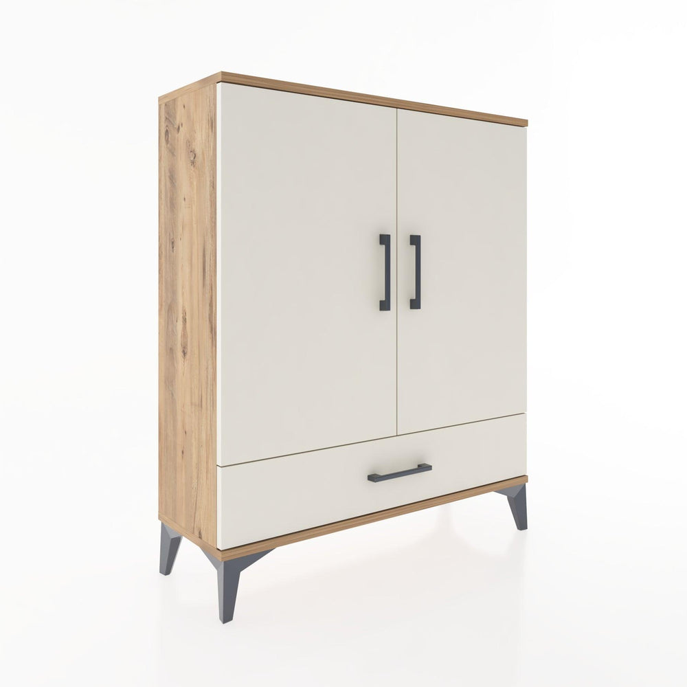 Woodntry Modüler Şifonyer Çam 88x30x94 cm Kapaklı ve Çekmeceli KC2-3