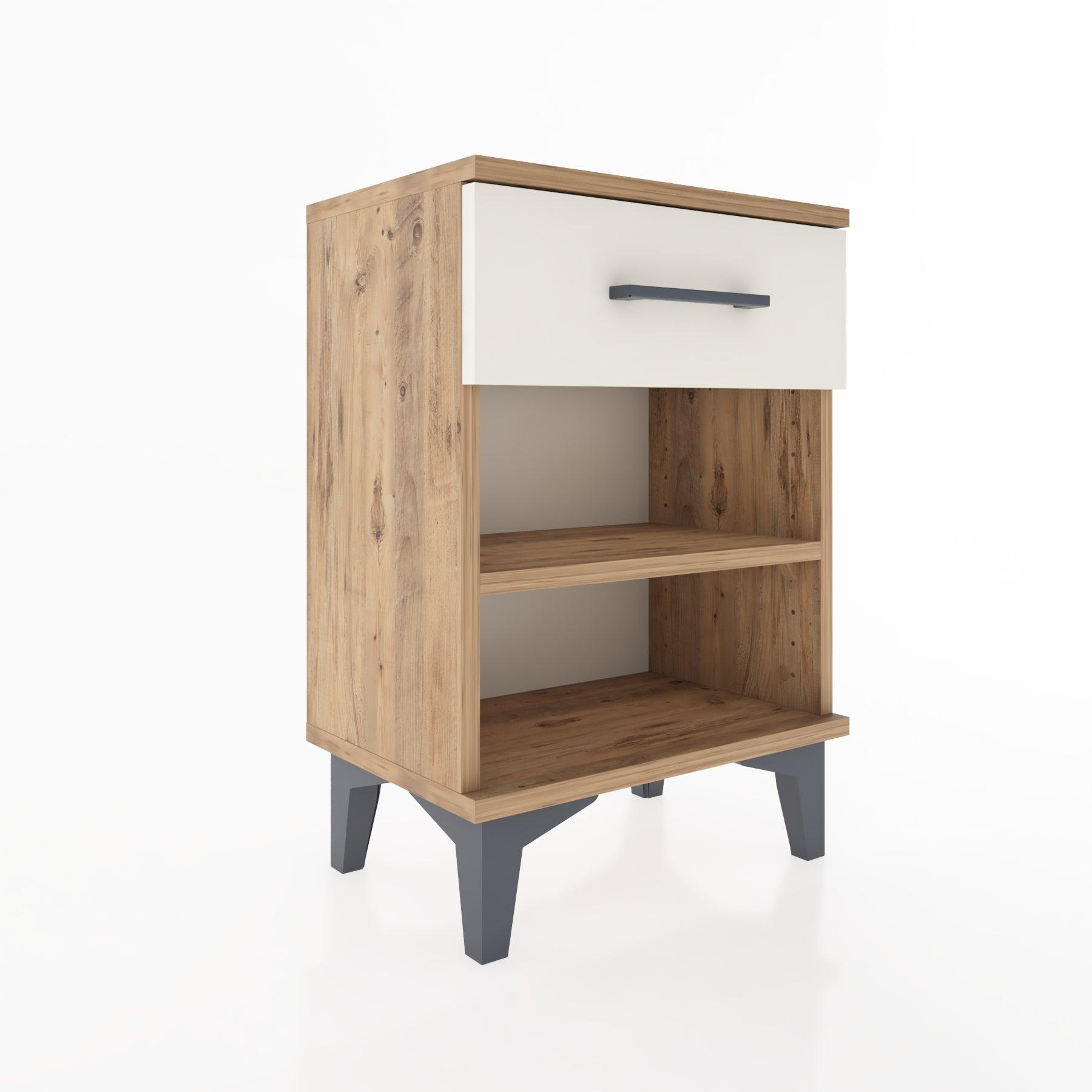 Woodntry Modüler Komodin Tek Çekmeceli 44x30x52 cm Çam - Woodntry