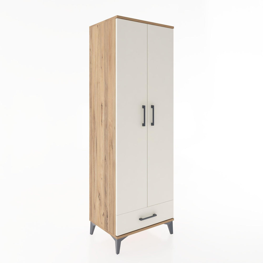 Woodntry Modüler Dolap Çam 60x44x170 cm Kapaklı ve Çekmeceli KC30-3