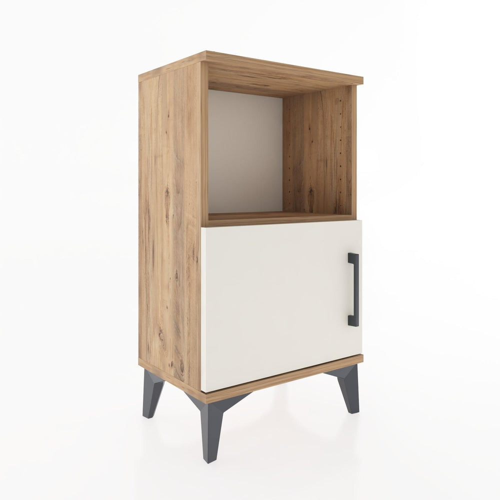 Woodntry Modüler Komodin Raf ve Tek Kapaklı V1 44x30x68 cm Çam - Woodntry