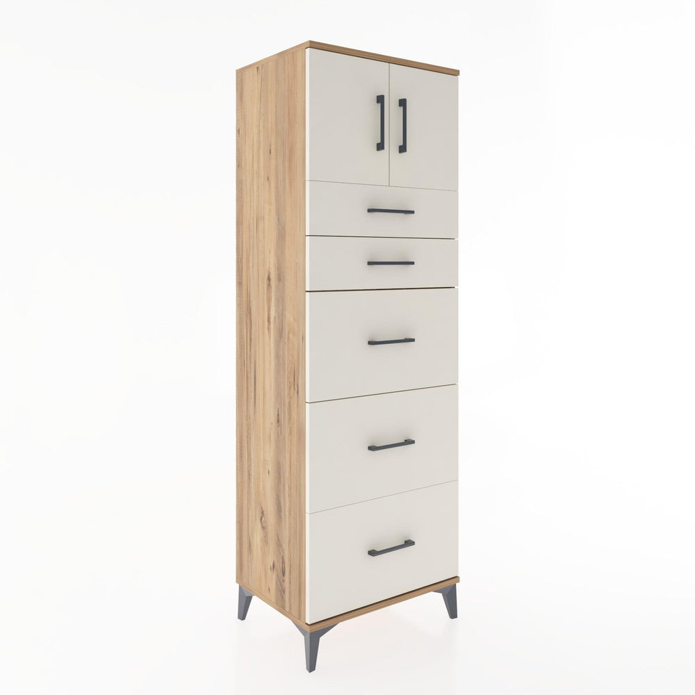 Woodntry Modular Cabinet Pine 60x44x170 cm with Doors and Drawers KC22-3