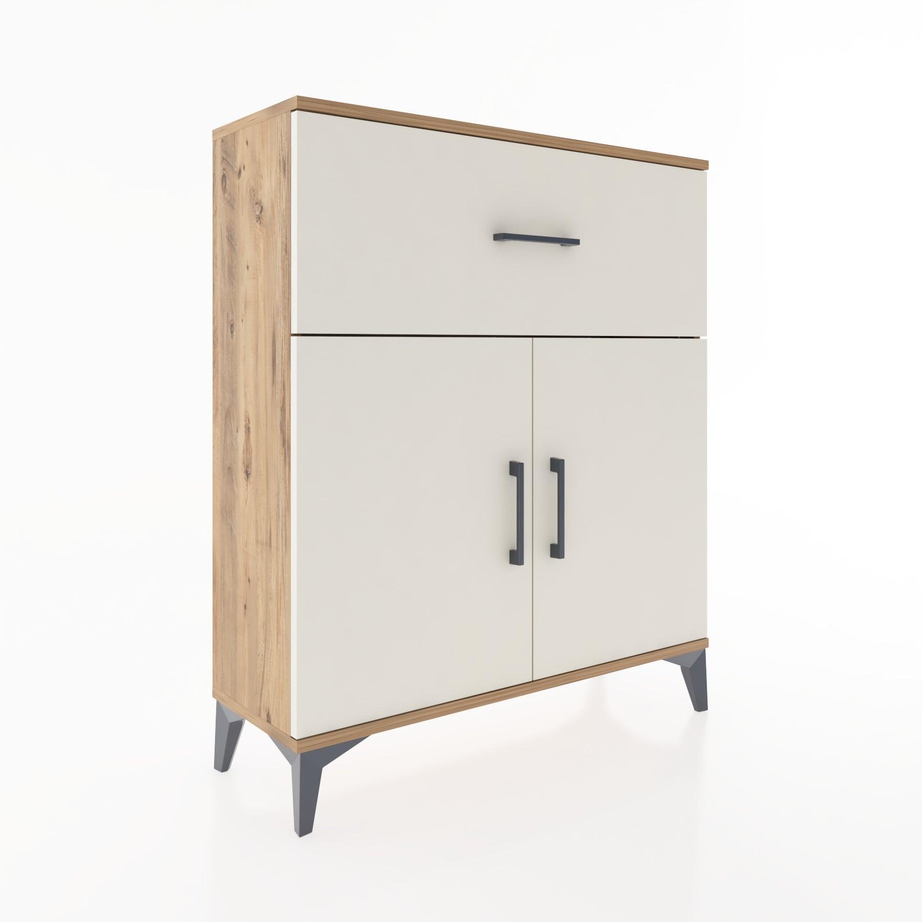 Woodntry Modüler Şifonyer Çam 88x30x94 cm Kapaklı ve Çekmeceli KC9-3