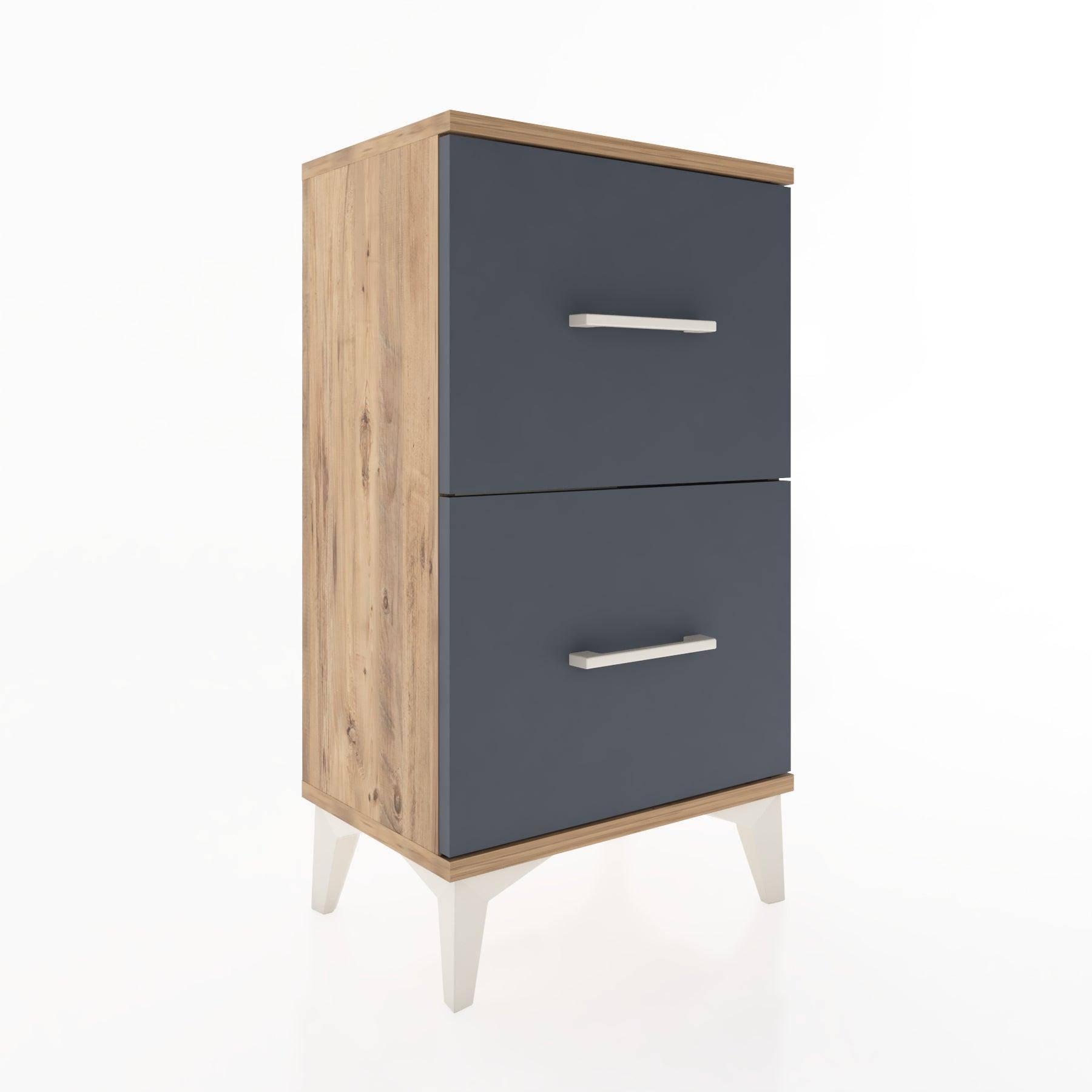 Woodntry Modüler Komodin İki Çekmeceli 44x30x68 cm Çam - Woodntry