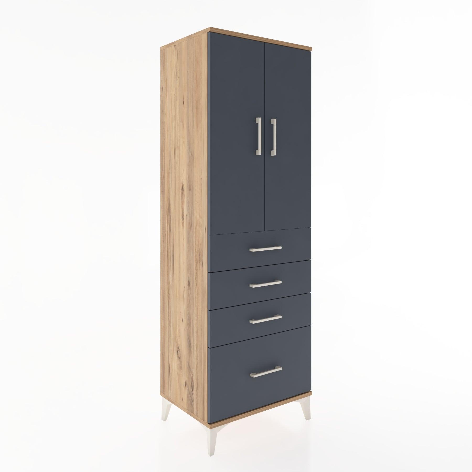 Woodntry Modular Cabinet Pine 60x44x170 cm with Doors and Drawers KC13-3