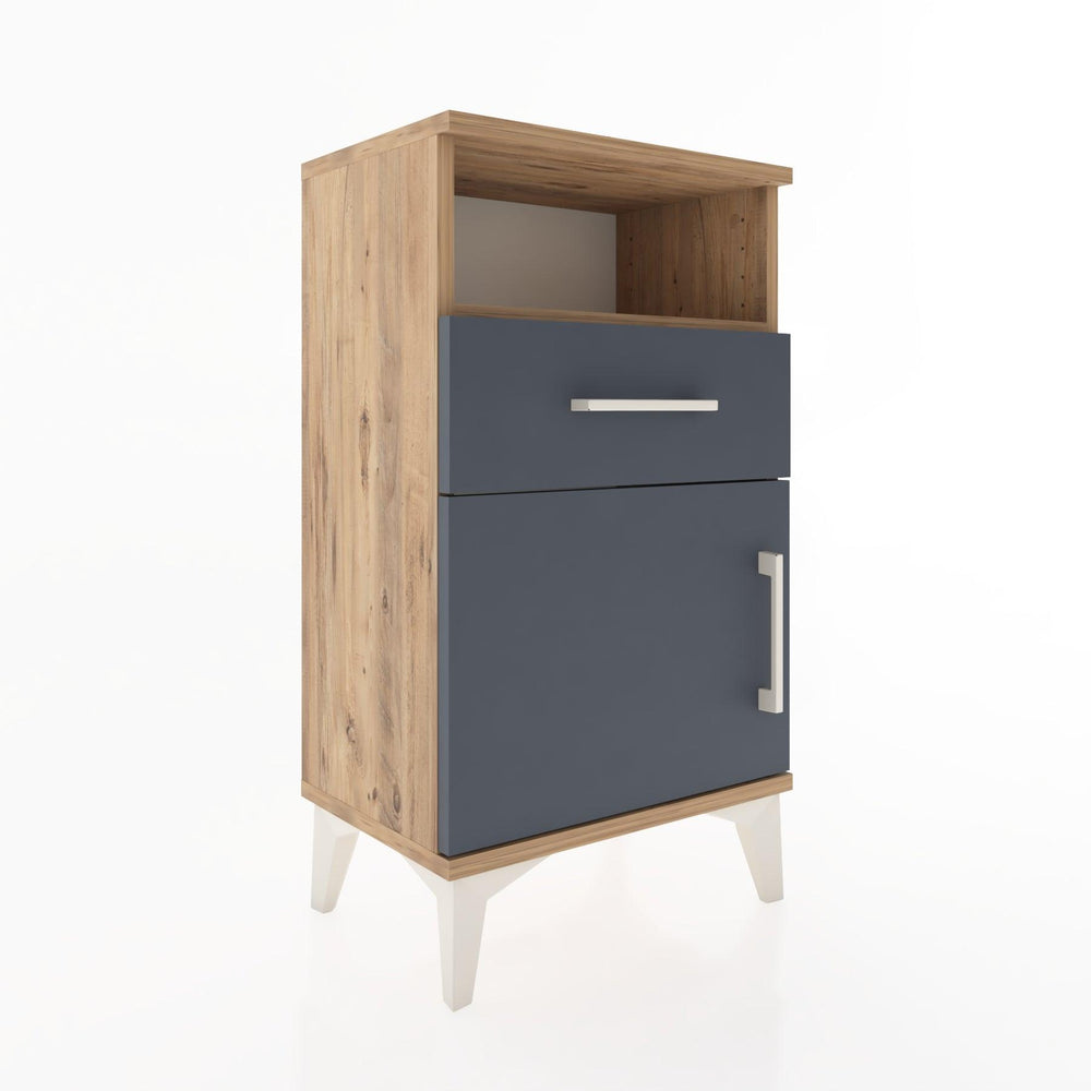 Woodntry Modüler Komodin Raf Çekmece Kapaklı 44x30x68 cm Çam - Woodntry