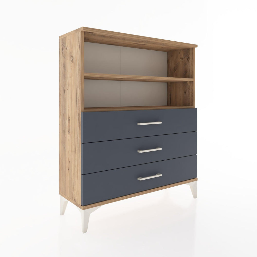 Woodntry Modüler Şifonyer Çam 88x30x94 cm Çekmeceli ve Raflı CR18-3