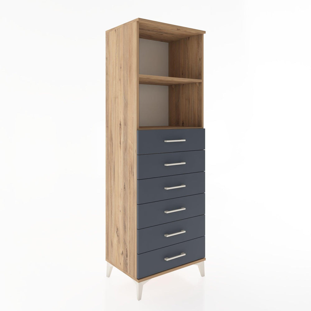 Woodntry Modular Cabinet Pine 60x44x170 cm with Drawers and Shelves CR34-3