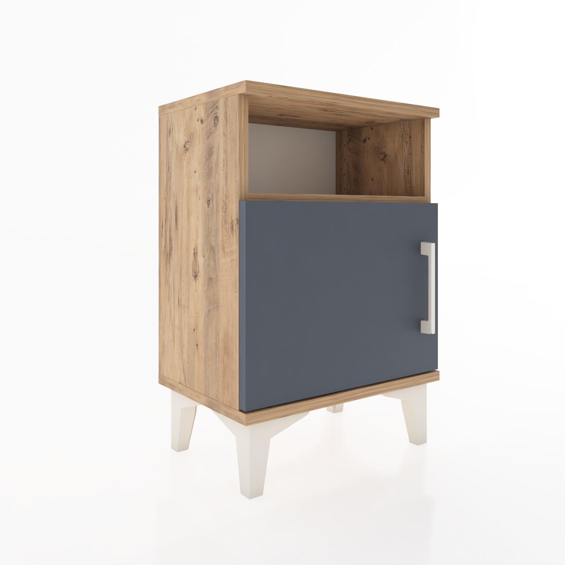 Woodntry Modüler Komodin Raf ve Tek Kapaklı 44x30x52 cm Çam - Woodntry