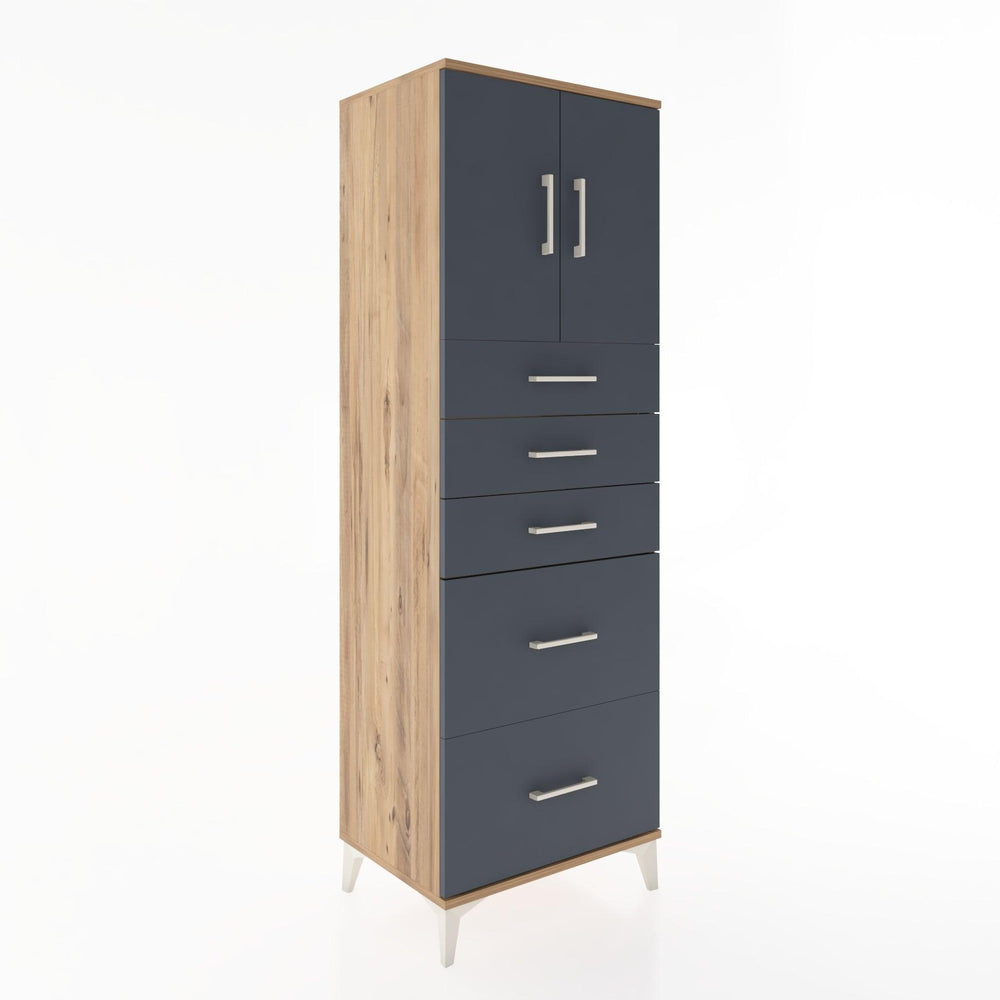 Woodntry Modular Cabinet Pine 60x44x170 cm with Doors and Drawers KC18-3