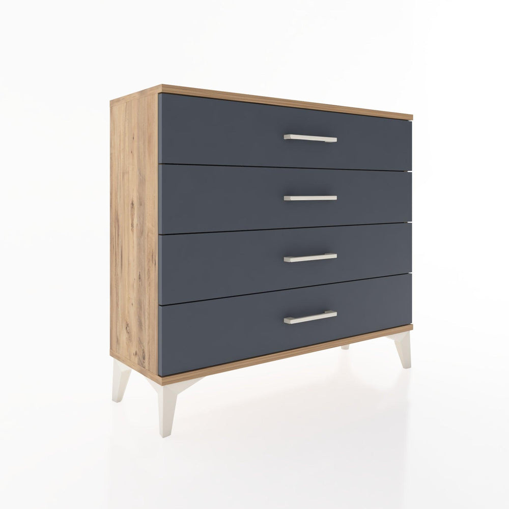 Woodntry Modüler Şifonyer 4 Çekmeceli 88x30x68 cm Çam - Woodntry