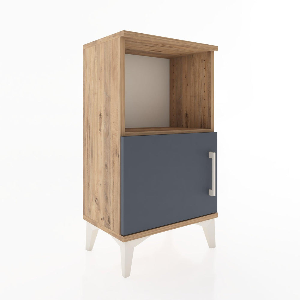 Woodntry Modüler Komodin Raf ve Tek Kapaklı V1 44x30x68 cm Çam - Woodntry