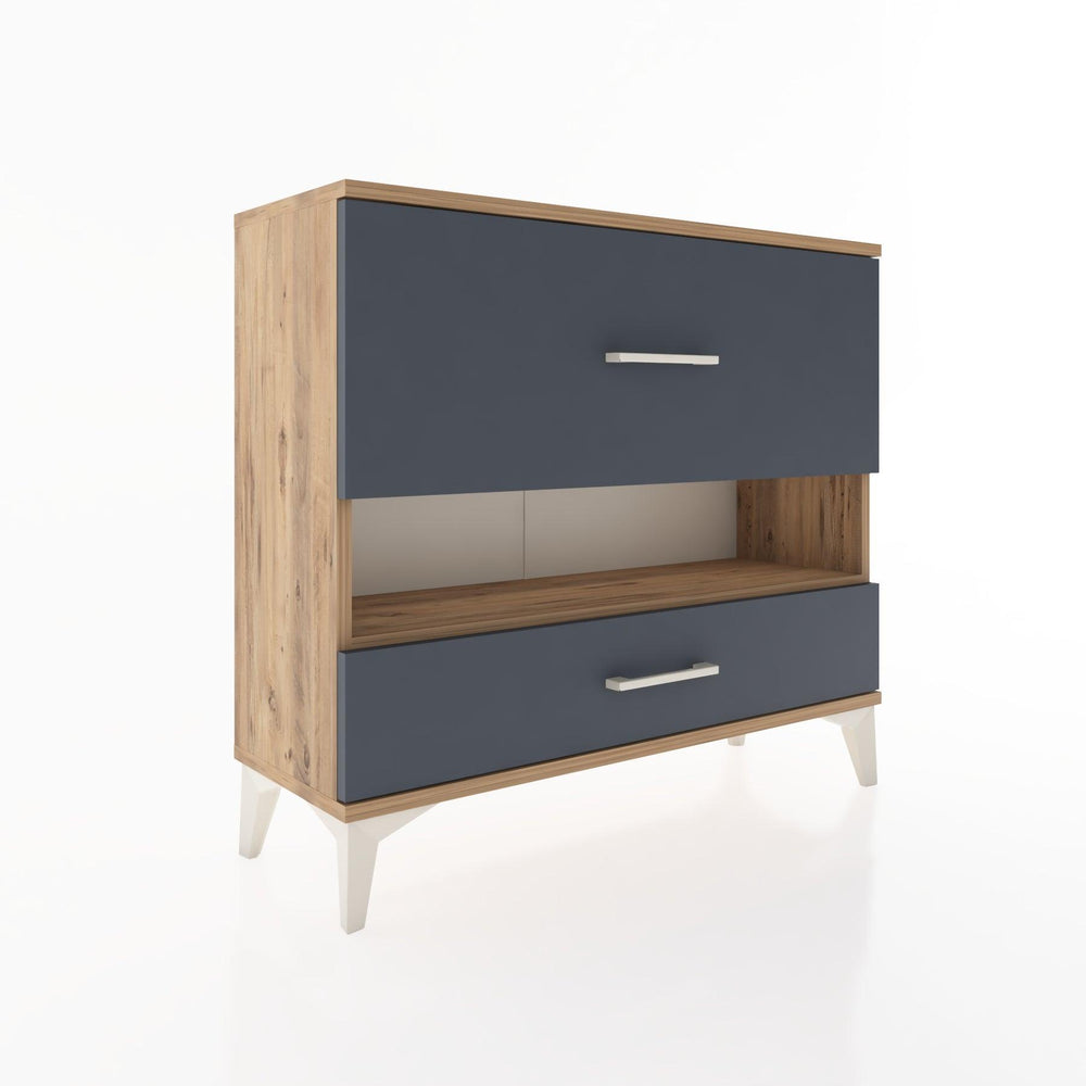 Woodntry Modüler Şifonyer İki Çekmeceli V10 88x30x68 cm Çam - Woodntry