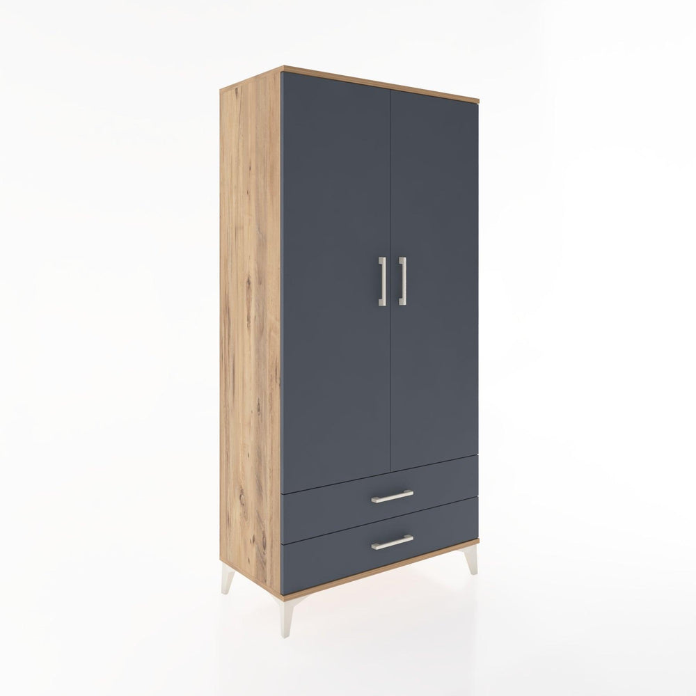 Woodntry Modular Cabinet Pine 88x44x170 cm with Doors and Drawers KC7-3
