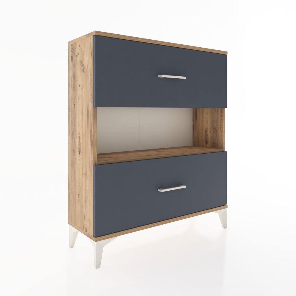 Woodntry Modüler Şifonyer Çam 88x30x94 cm Çekmeceli ve Raflı CR17-3