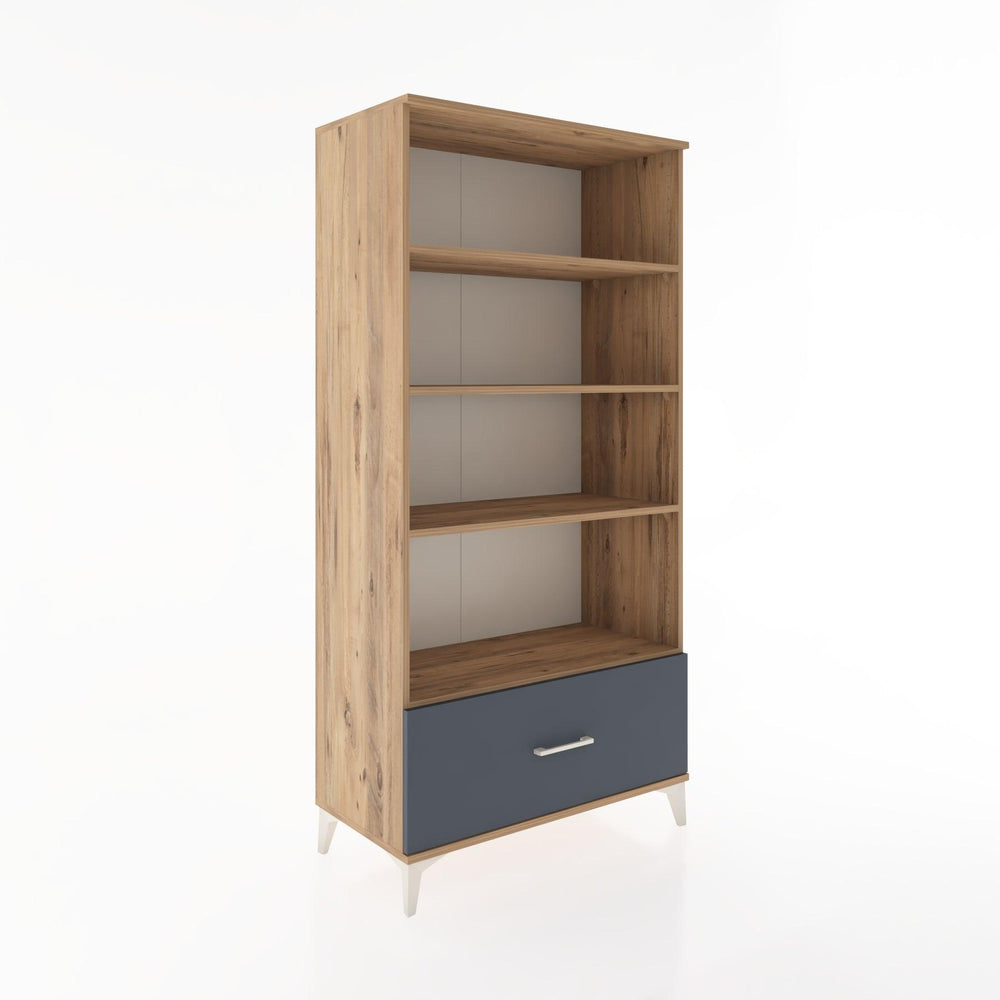 Woodntry Modüler Dolap Çam 88x44x170 cm Çekmeceli ve Raflı CR44-3