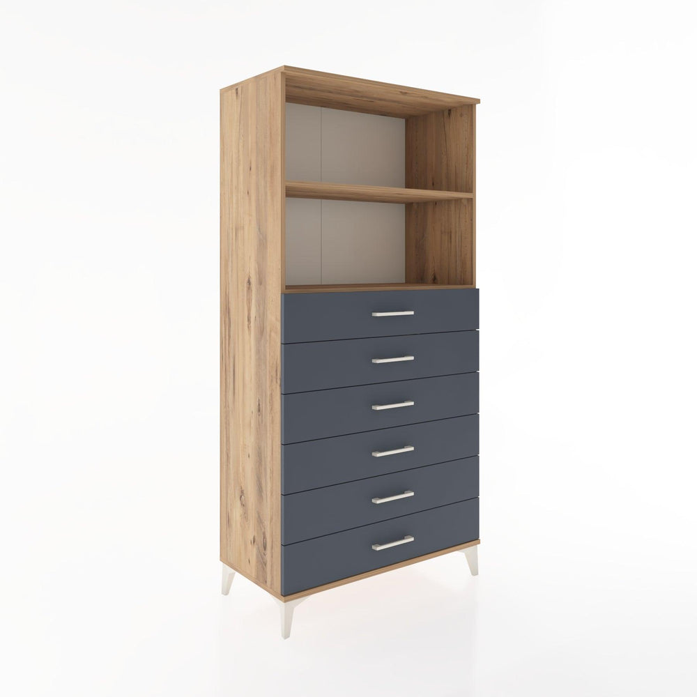 Woodntry Modular Cabinet Pine 88x44x170 cm with Drawers and Shelves CR34-3