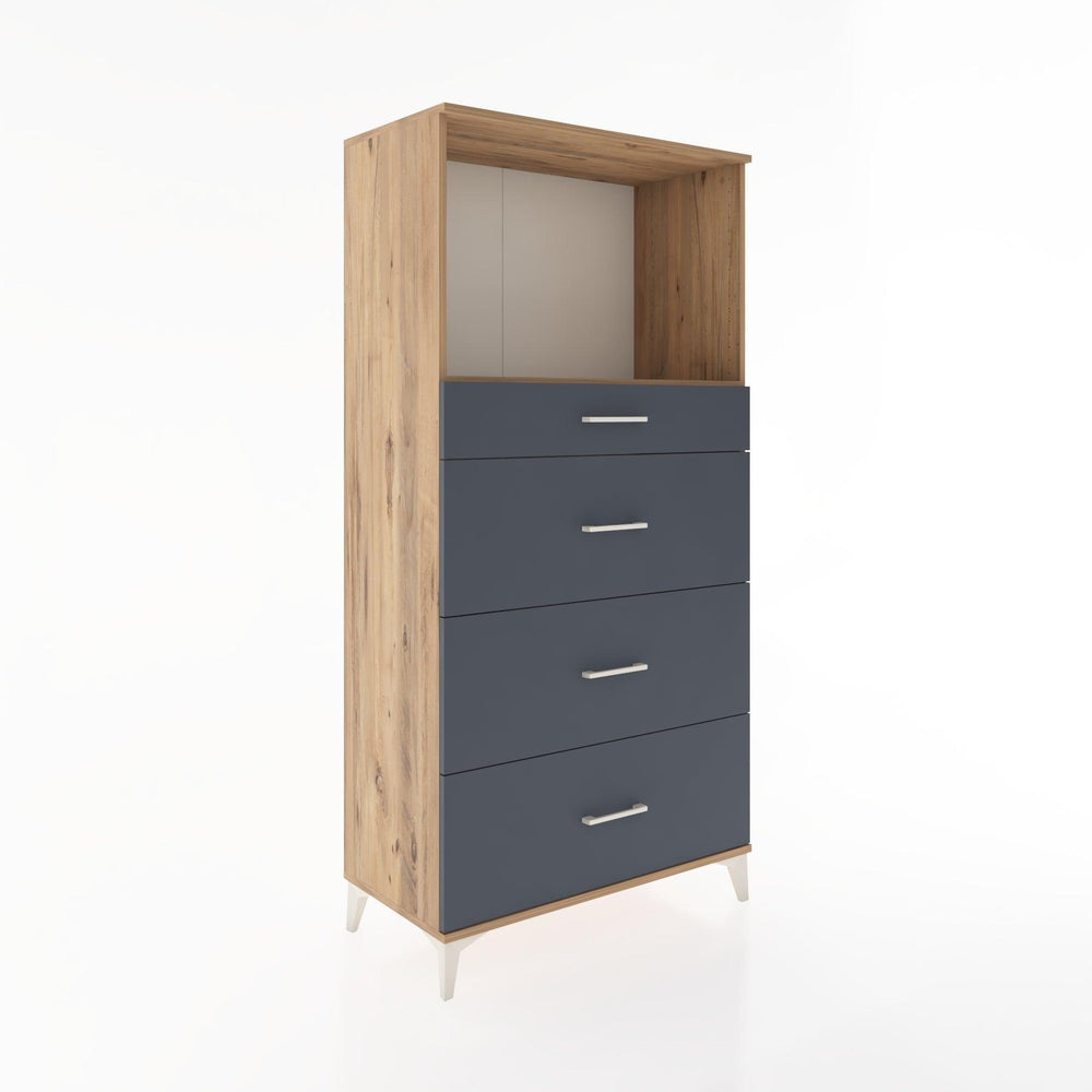 Woodntry Modular Cabinet Pine 88x44x170 cm with Drawers and Shelves CR51-3